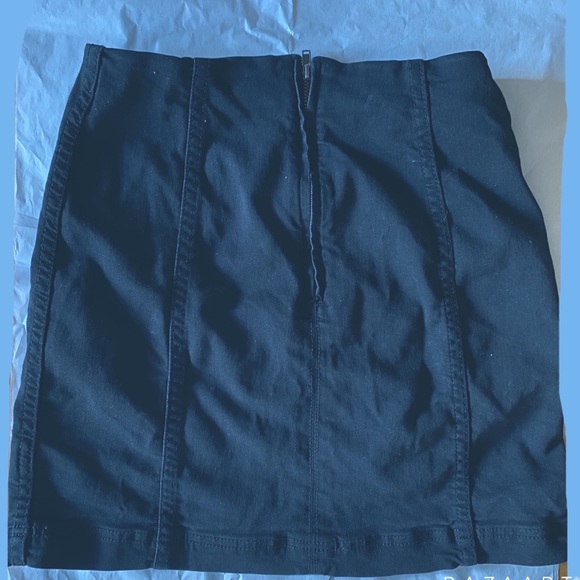 Black Free People Canvas Mini Skirt - Picture 2 of 4